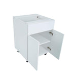 Cambridge Radiance 24 in. W x 24 in. D x 34.5 in. H Ready to Assemble Slab Base Kitchen Cabinet in White Gloss