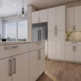 Cambridge Radiance 24 in. W x 24 in. D x 34.5 in. H Ready to Assemble Slab Base Kitchen Cabinet in White Gloss
