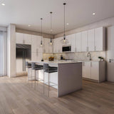 Cambridge Radiance 24 in. W x 24 in. D x 34.5 in. H Ready to Assemble Slab Base Kitchen Cabinet in White Gloss