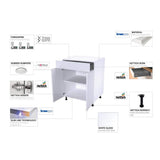 Cambridge Quick Assemble Modern Style, White Gloss 21 x 42 in. Wall Kitchen Cabinet (21 in. W x 12 D x 42 in. H)