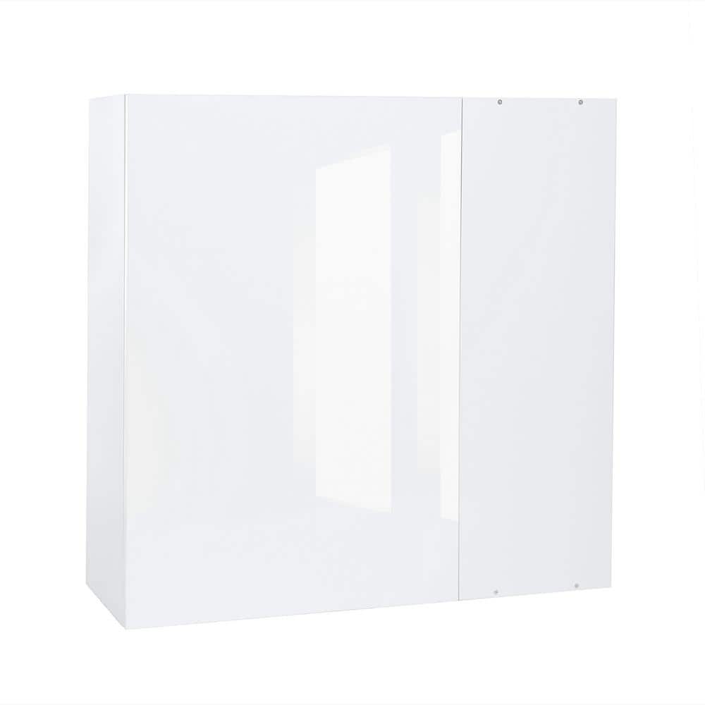 Cambridge Quick Assemble Modern Style, White Gloss 36 x 42 in. Blind Wall Kitchen Cabinet (36 in. W x 12 in. D x 42 in. H)