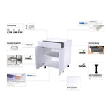 Cambridge Quick Assemble Modern Style, White Gloss 36 x 42 in. Blind Wall Kitchen Cabinet (36 in. W x 12 in. D x 42 in. H)
