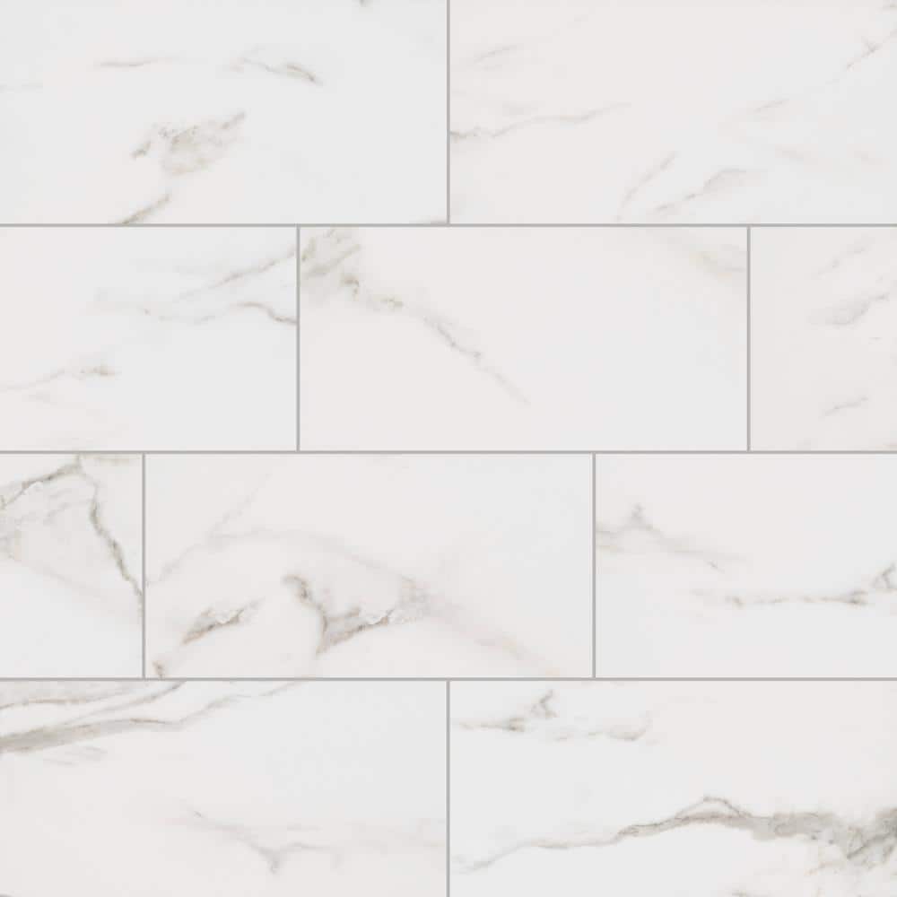 Michelangelo White 9 in. x 18 in. Glossy Ceramic Wall Tile (21.8 sq. ft./Case)