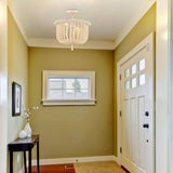 Vanity Art 12.6 in. 2-Light White Plus Gold Unique/Statement Bowl Flush Mount