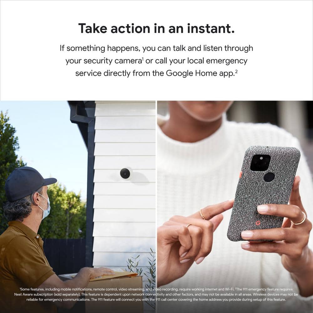 Google Nest Cam (Battery) - Indoor and Outdoor Wireless Smart Home Security Camera