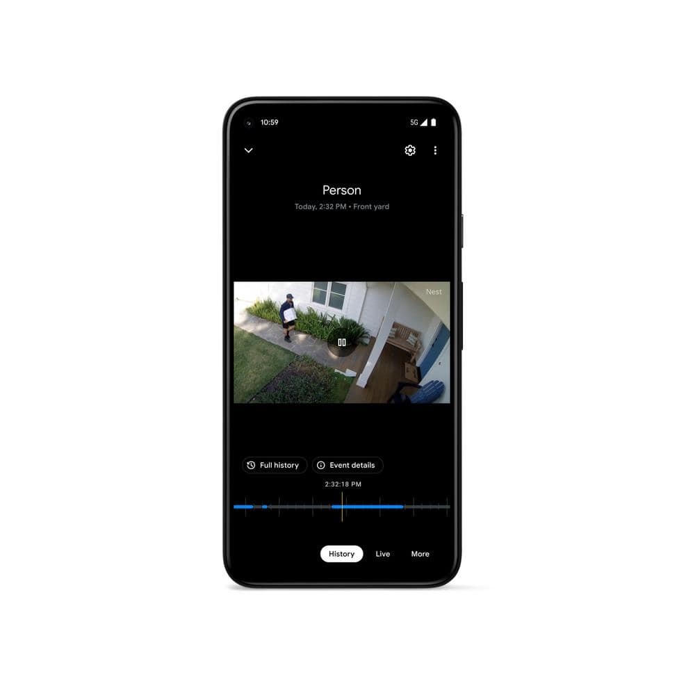 Google Nest Cam (Battery) - Outdoor or Indoor Security Camera (2-Pack) + 2 Weatherproof Cables (5M)