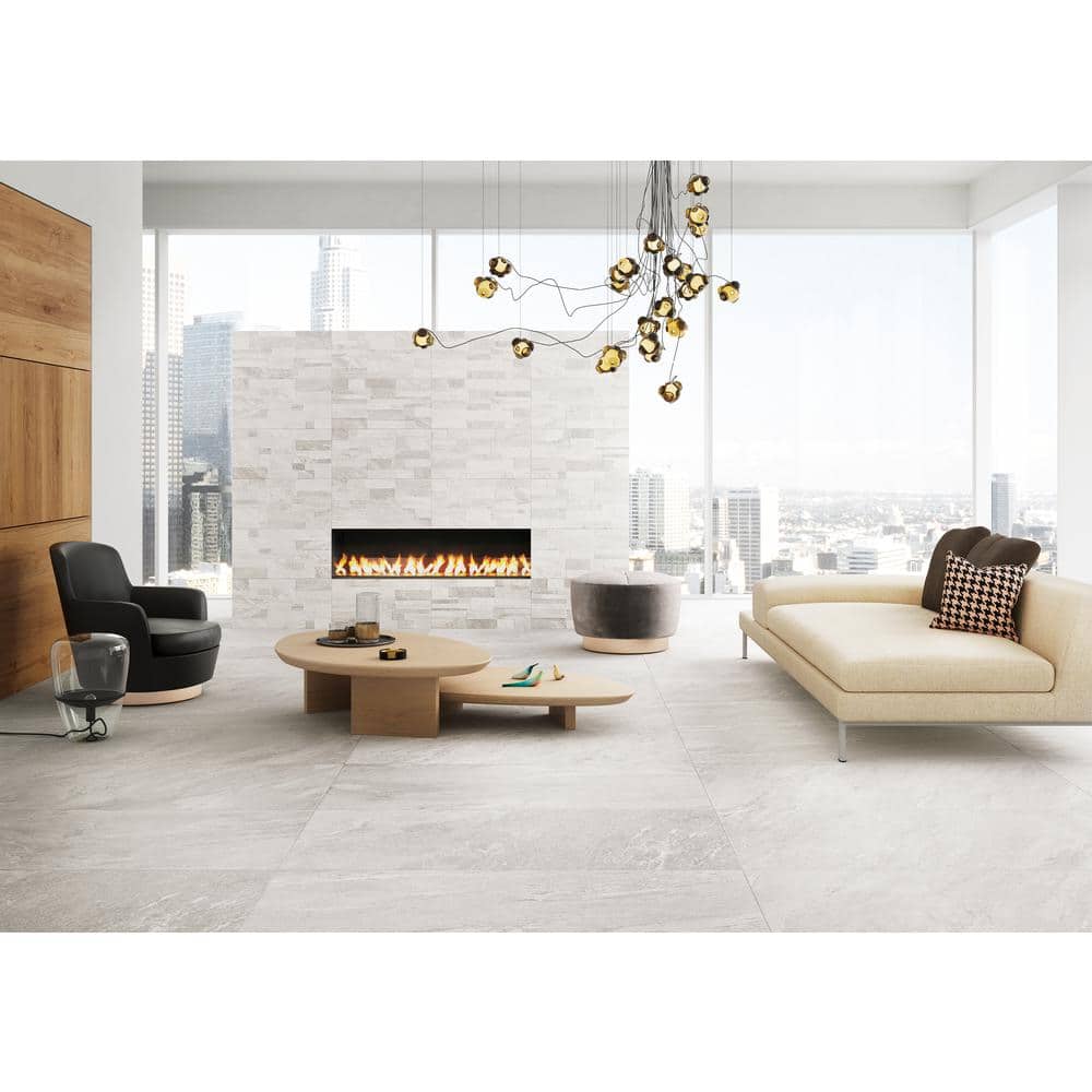 Bari 20x40in. Rectangular White Porcelain Paver Grip Finish (1Box/1Piece/5.38 sq. ft) (1 Pallet/42 Boxes/225.96 sq. ft.)