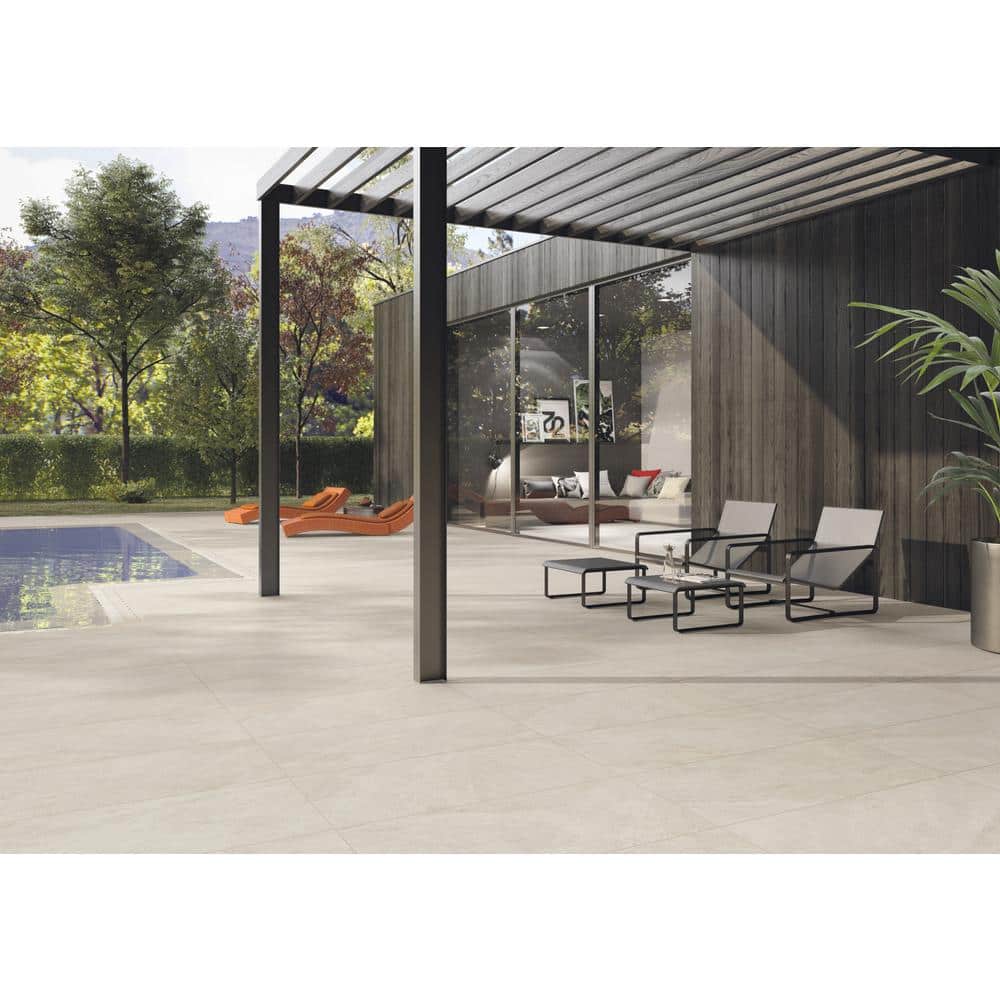 Rimini 20 in. x 40 in. Rect Ivory Porcelain Paver Grip (1-Box/1-Piece/5.38 Sq. ft.) (1-Pallet/42 Boxes/225.96 sq. ft.)