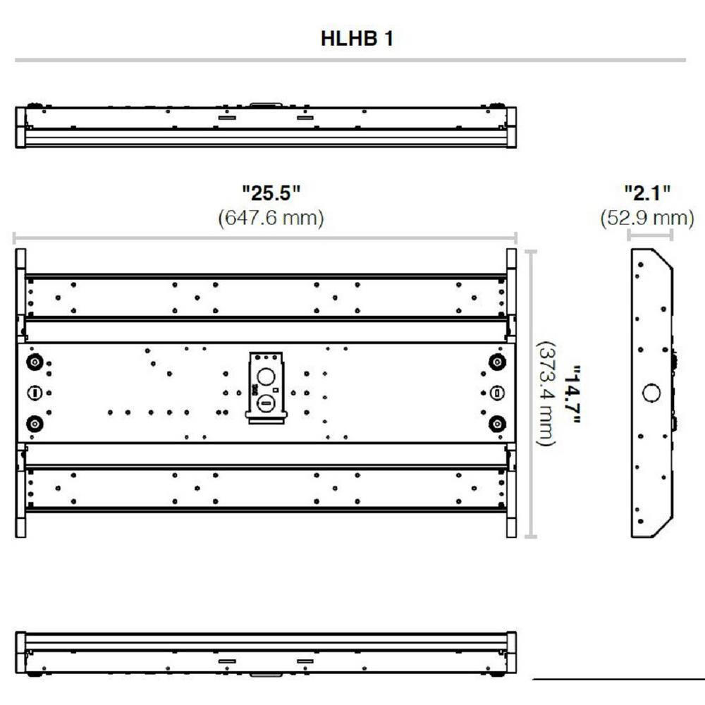 HALCO LIGHTING TECHNOLOGIES 101-Watt 25.5 in. 175-Watt Equivalent Integrated LED White High Bay Light, Daylight 5000K with 14721 Lumens