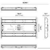 HALCO LIGHTING TECHNOLOGIES 101-Watt 25.5 in. 175-Watt Equivalent Integrated LED White High Bay Light, Daylight 5000K with 14721 Lumens