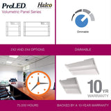 HALCO LIGHTING TECHNOLOGIES 2 ft. x 2 ft. 64-Watt Equivalent Volumetric Panel Integrated LED White Luminaire Troffer Daylight