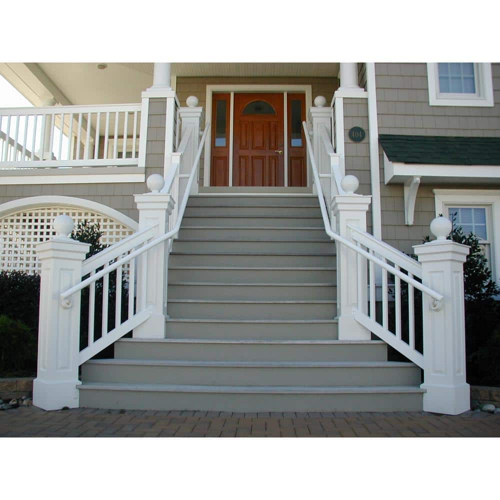 95 in. PVC White ADA Handrail with Aluminum Insert