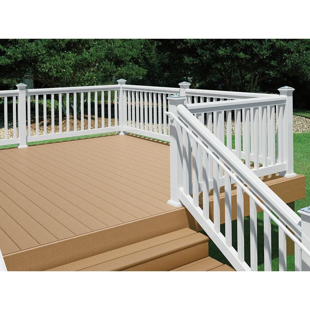 95 in. PVC White ADA Handrail with Aluminum Insert