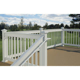 95 in. PVC White ADA Handrail with Aluminum Insert