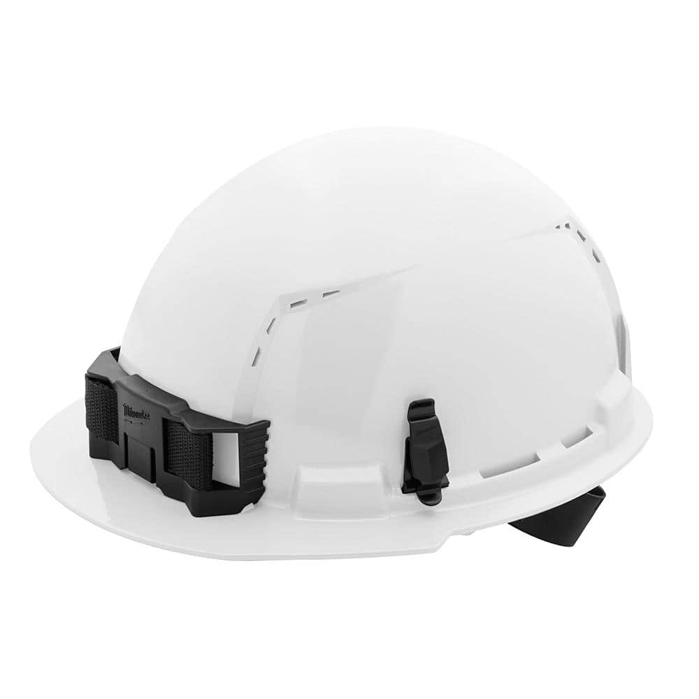 Milwaukee BOLT White Type 1 Class C Front Brim Vented Hard Hat with 4-Point Ratcheting Suspension