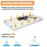 Honbei 2 ft. 500-Watt Equivalent Integrated LED White High Bay Light, 5000K Industrial Workshop Linear Hanging Light (6-Pack)