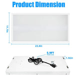 WYZM 2 ft. 400-Watt Equivalent Integrated LED White Shop High Bay Light with 16000 Lumens 5000K