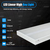 WYZM 2 ft. 400-Watt Equivalent Integrated LED White High Bay Light with 16000Lumens 120-277V 5000K Daylight (4-Pack)