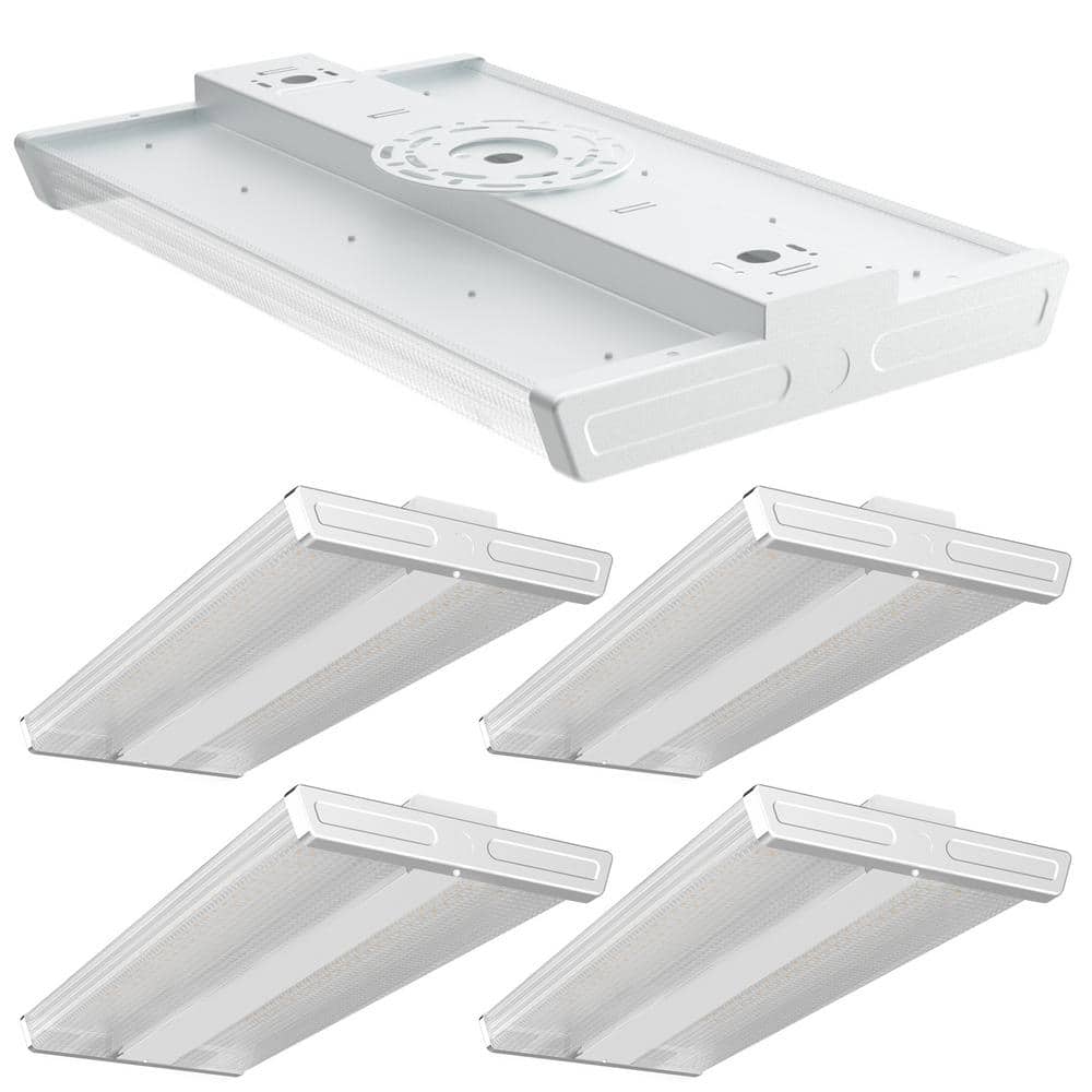 Unbranded Diamond 2 ft. LED High Bay Shop Light - 200-Watt Equiv. 800-Watt, 5000K Linear Hanging Light for Warehouse, (4-Pack)