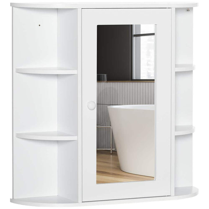 HOMCOM 26 in. W x 24.75 in. H Rectangular Medicine Cabinet with Mirror