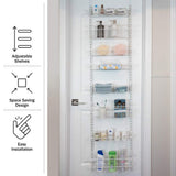 HOME-COMPLETE 74 in. H White Metal Hanging Closet Organizer
