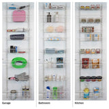 HOME-COMPLETE 74 in. H White Metal Hanging Closet Organizer