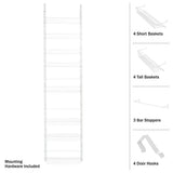 HOME-COMPLETE 74 in. H White Metal Hanging Closet Organizer