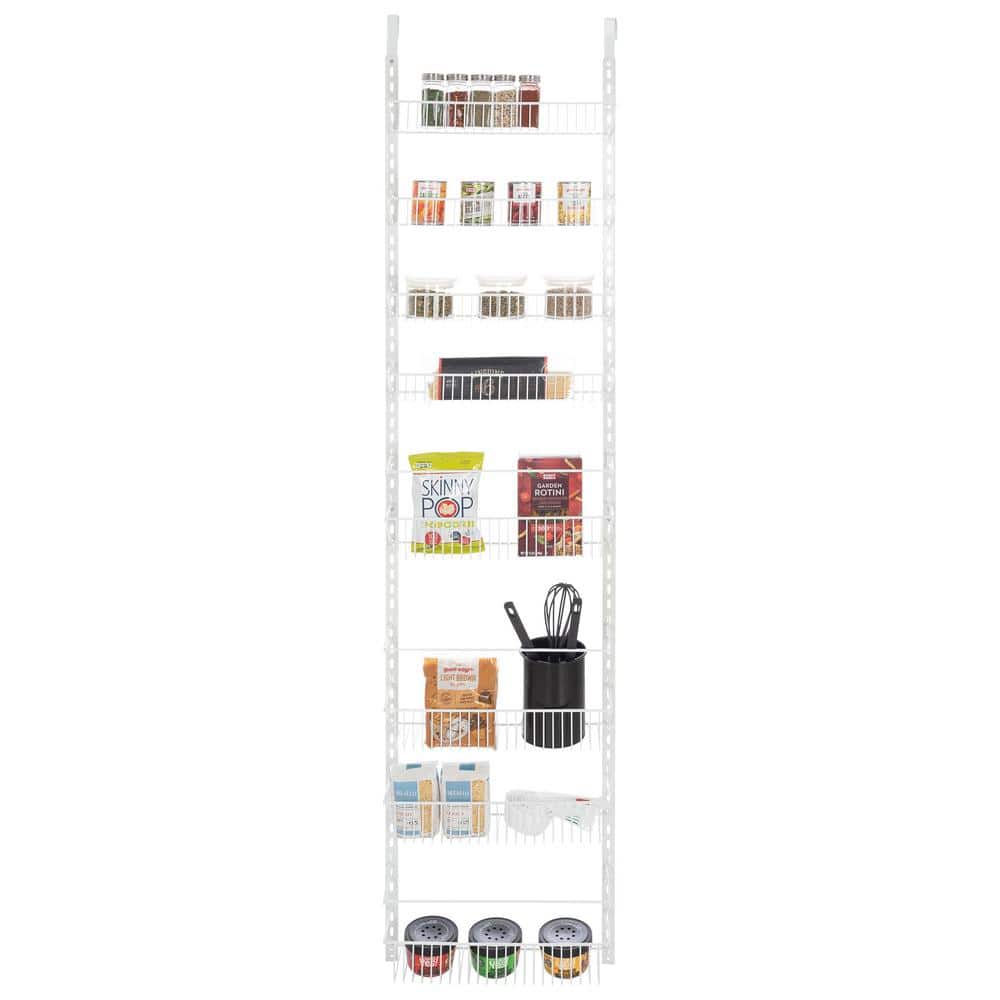HOME-COMPLETE 74 in. H White Metal Hanging Closet Organizer