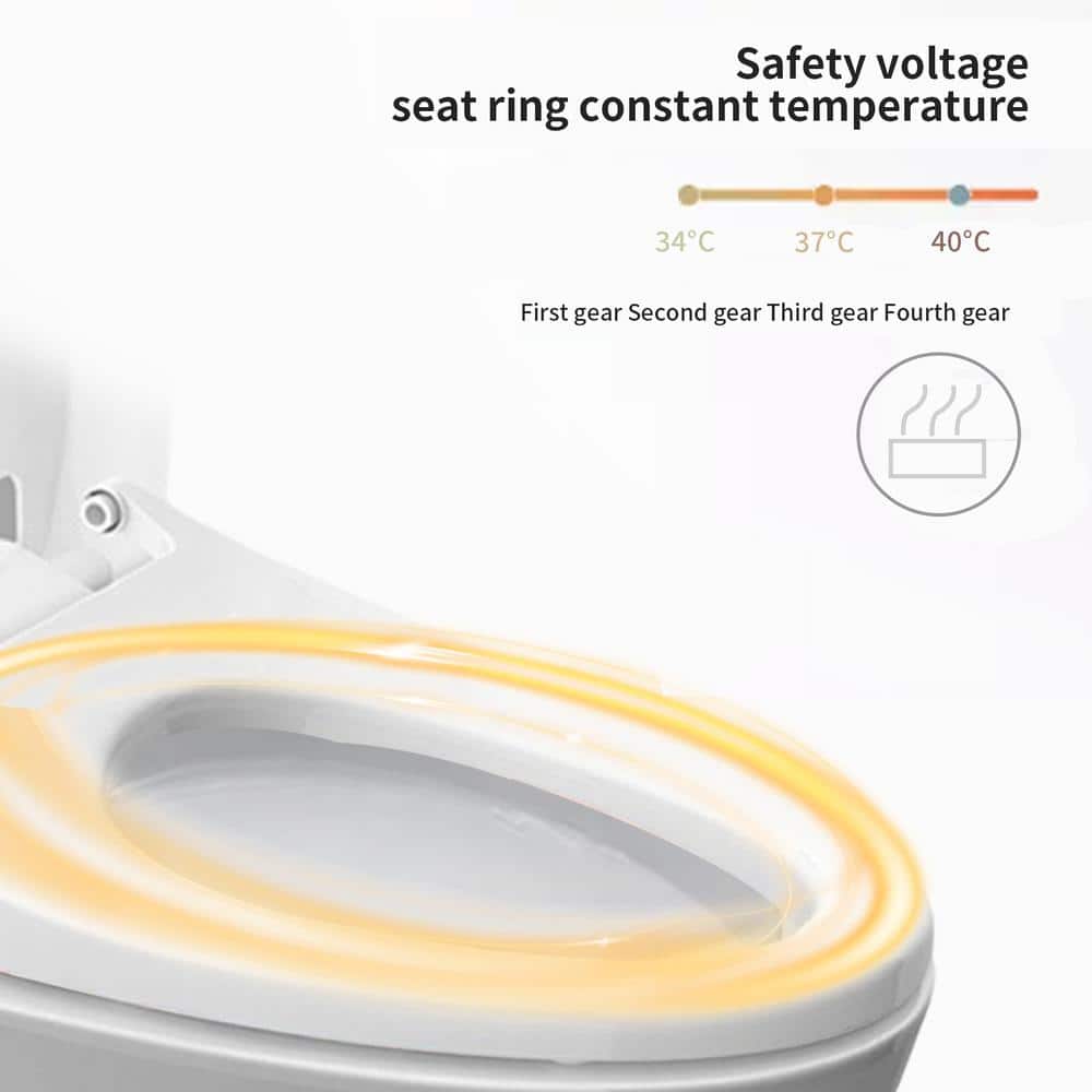 HOMEMYSTIQUE Height Intelligent Toilet Bidet with Auto Flush and Heated Seat