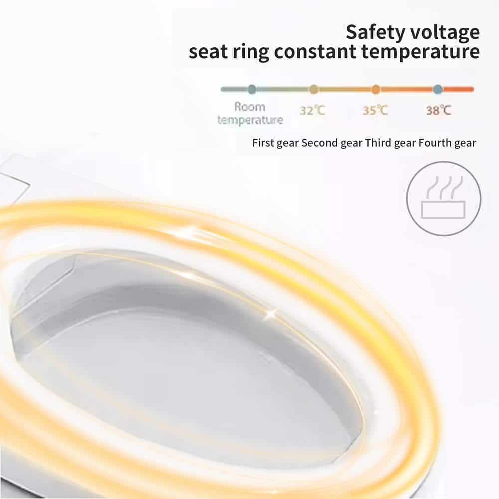 HOMEMYSTIQUE Height Intelligent Bidet Toilet with Auto Features, Heated Seat & Remote Control