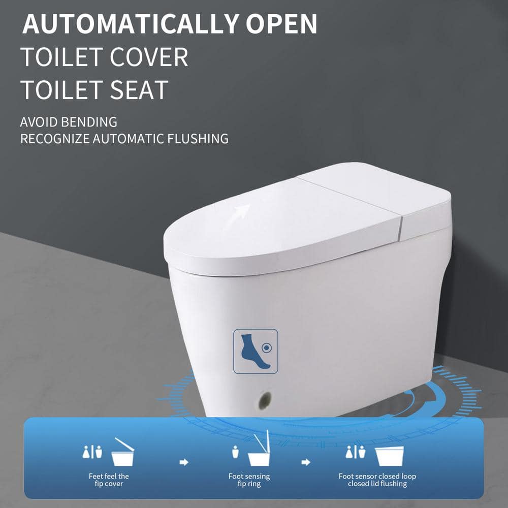HOMEMYSTIQUE Height Intelligent Bidet Toilet with Auto Features, Heated Seat & Remote Control
