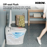 HOROW 1/1.27 GPF Tankless Smart Toilet Bidet with Dual Flush System, White
