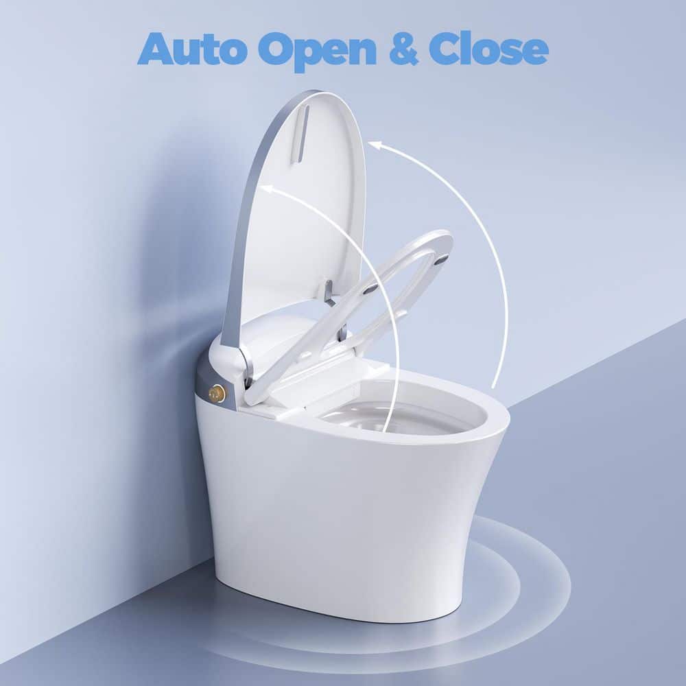 HOROW Elongated Smart Toilet Bidet with Auto Features and Remote - White