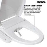 HOROW ADA Chair Height Elongated Bidet Toilet Combo with Dual Flush, Electric Bidet Seat, & Warm Air Dryer