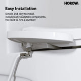 HOROW Dual Flush Elongated Smart Bidet Toilet - White