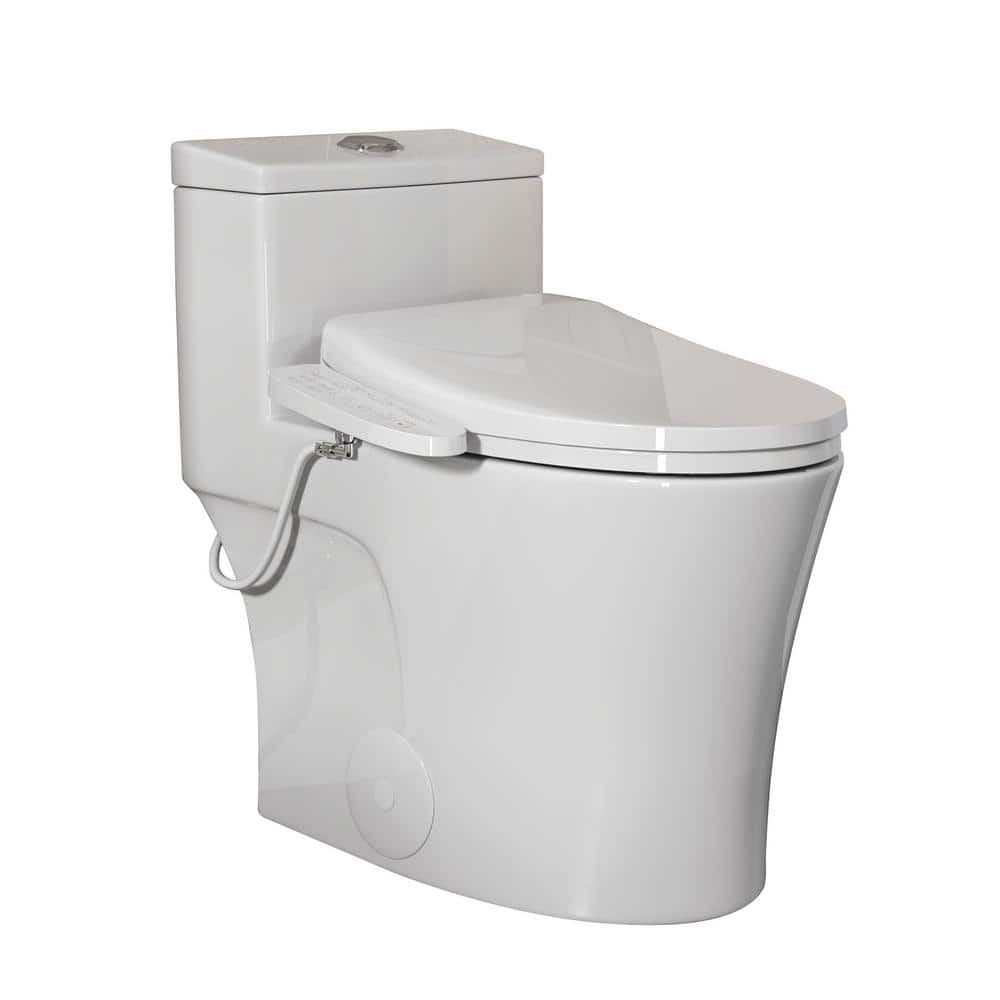HOROW Dual Flush Elongated Smart Bidet Toilet - White