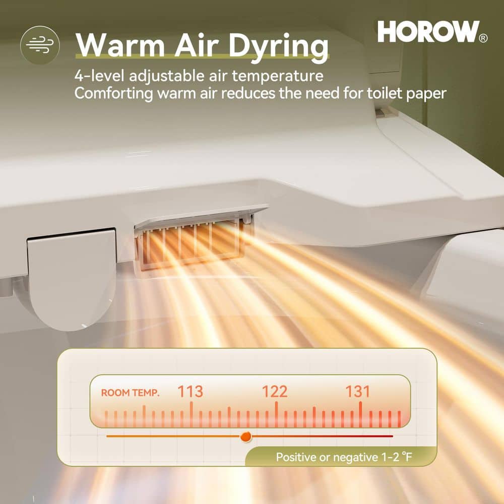HOROW 19 in. Tall High-Efficiency Smart Bidet Toilet - 1.28 GPF