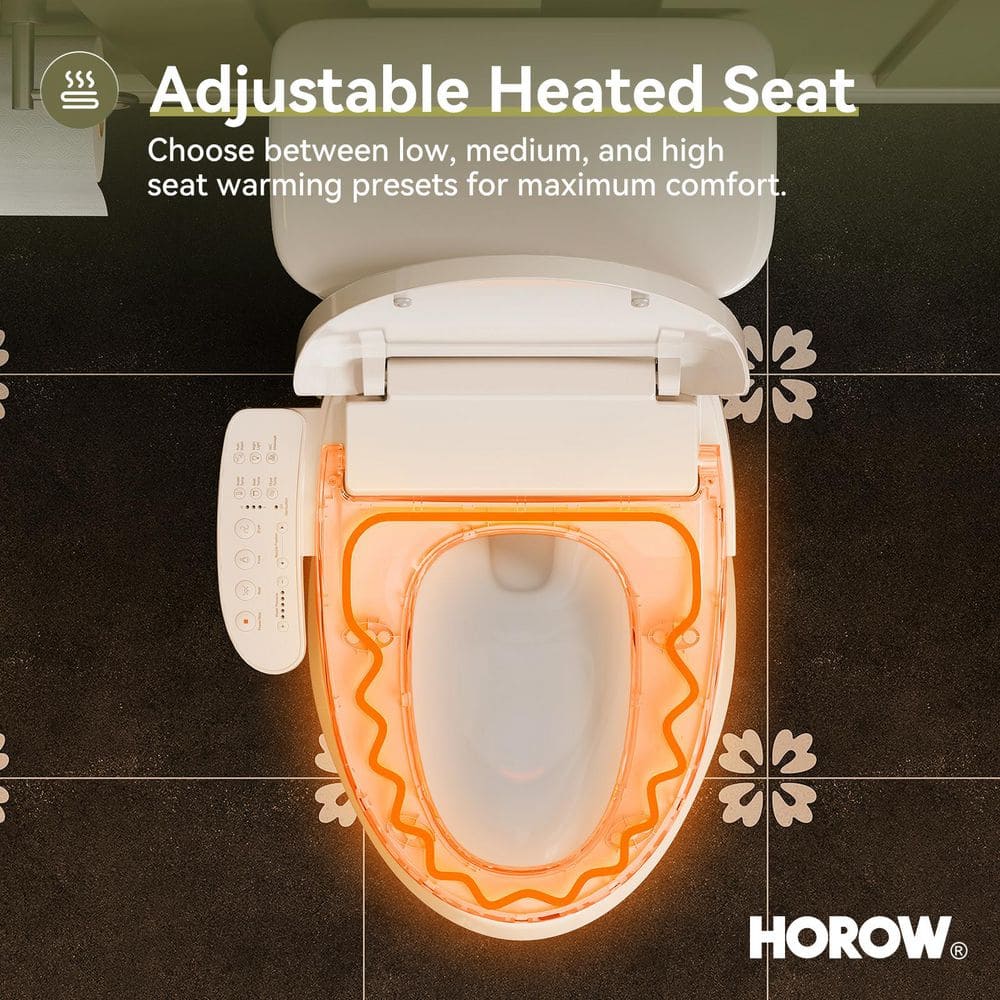HOROW 19 in. Tall High-Efficiency Smart Bidet Toilet - 1.28 GPF