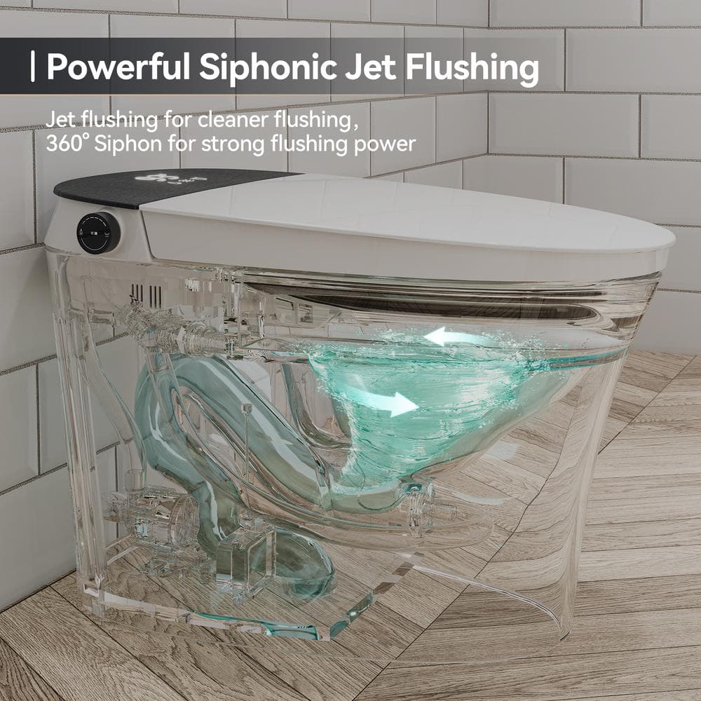 HOROW HR-Y8 1.11 GPF Smart Toilet Bidet with UV Light and Auto Flush