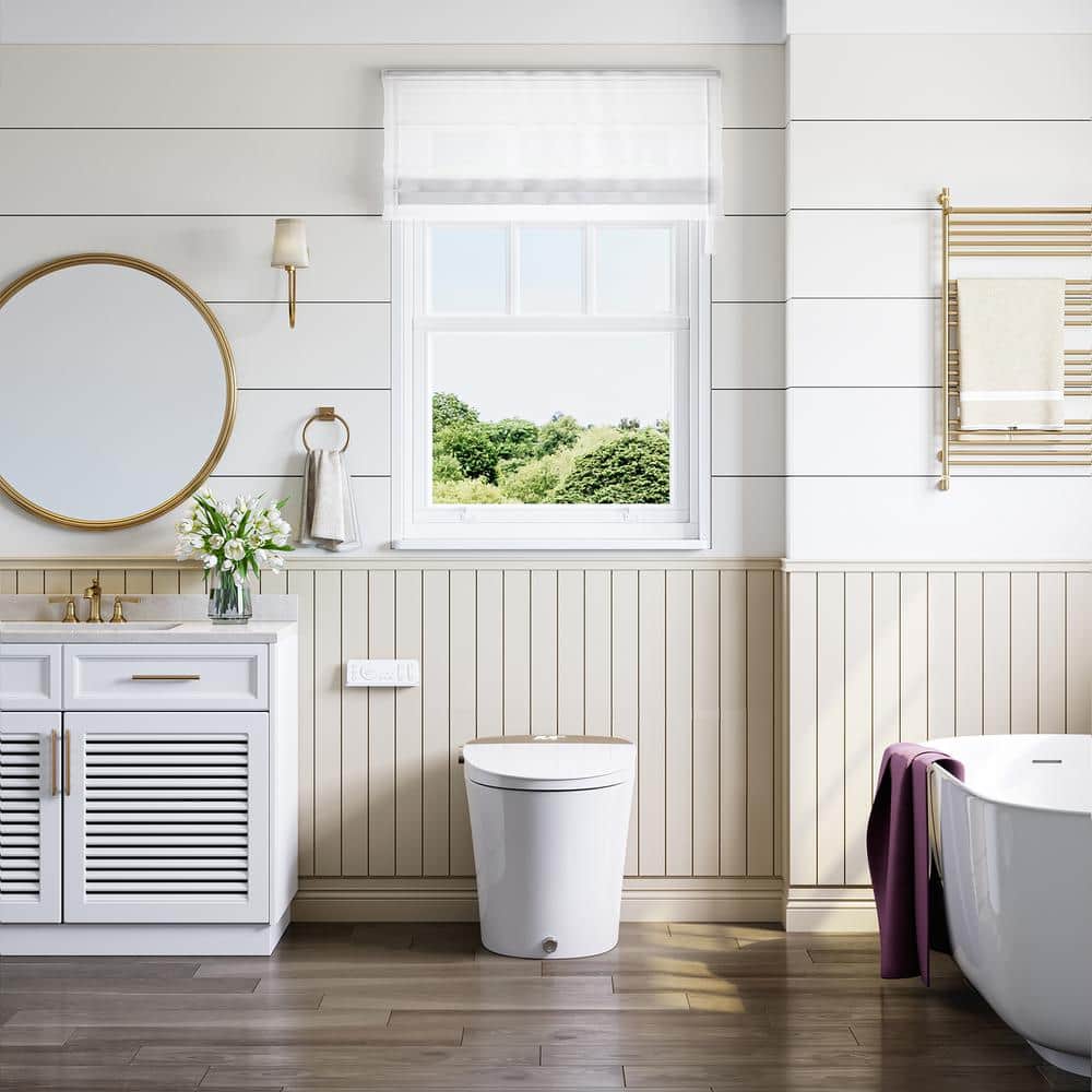 HOROW Elongated Smart Bidet Toilet with Rose Gold Backlid - Model HR-Y9