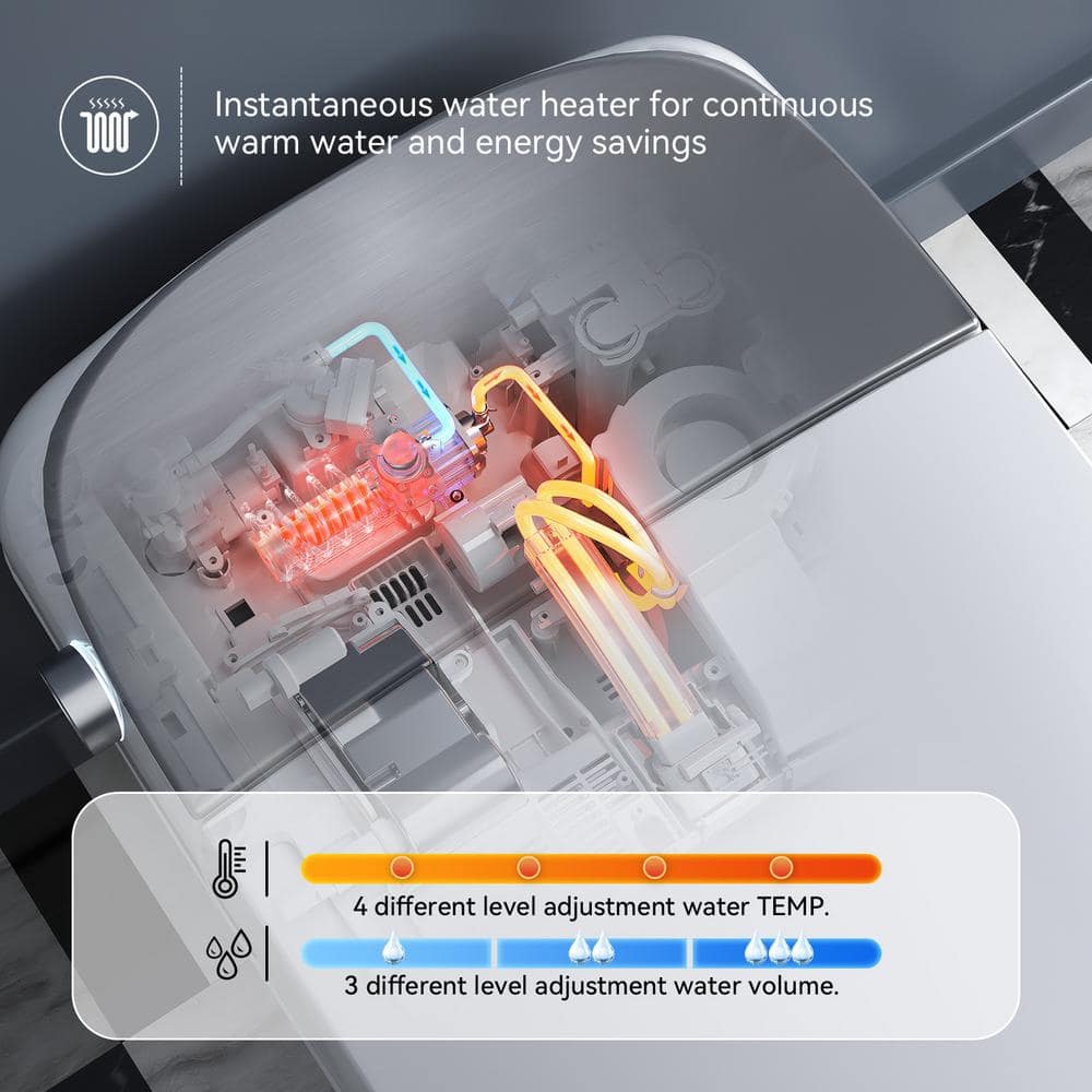 HOROW T03 Elongated Smart Toilet Bidet with Heated Seat and Auto Flush