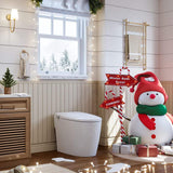 HOROW T30 Non-Electric Elongated Bidet Toilet - 1.0 GPF, ADA Chair Height, Foot Kick Flush, White