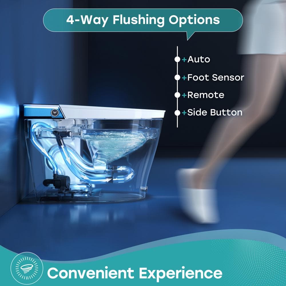 HOROW T38 Elegant Luxury Elongated Smart Bidet Toilet with Ambient Light in White