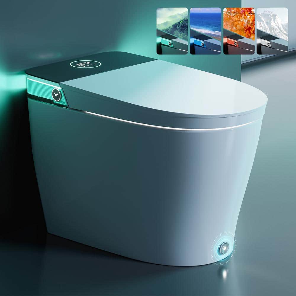 HOROW T38 Elegant Luxury Elongated Smart Bidet Toilet with Ambient Light in White