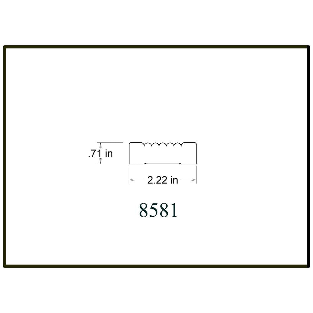HOUSE OF FARA 3/4 in. x 2-1/4 in. x 8 ft. MDF Fluted Casing Molding