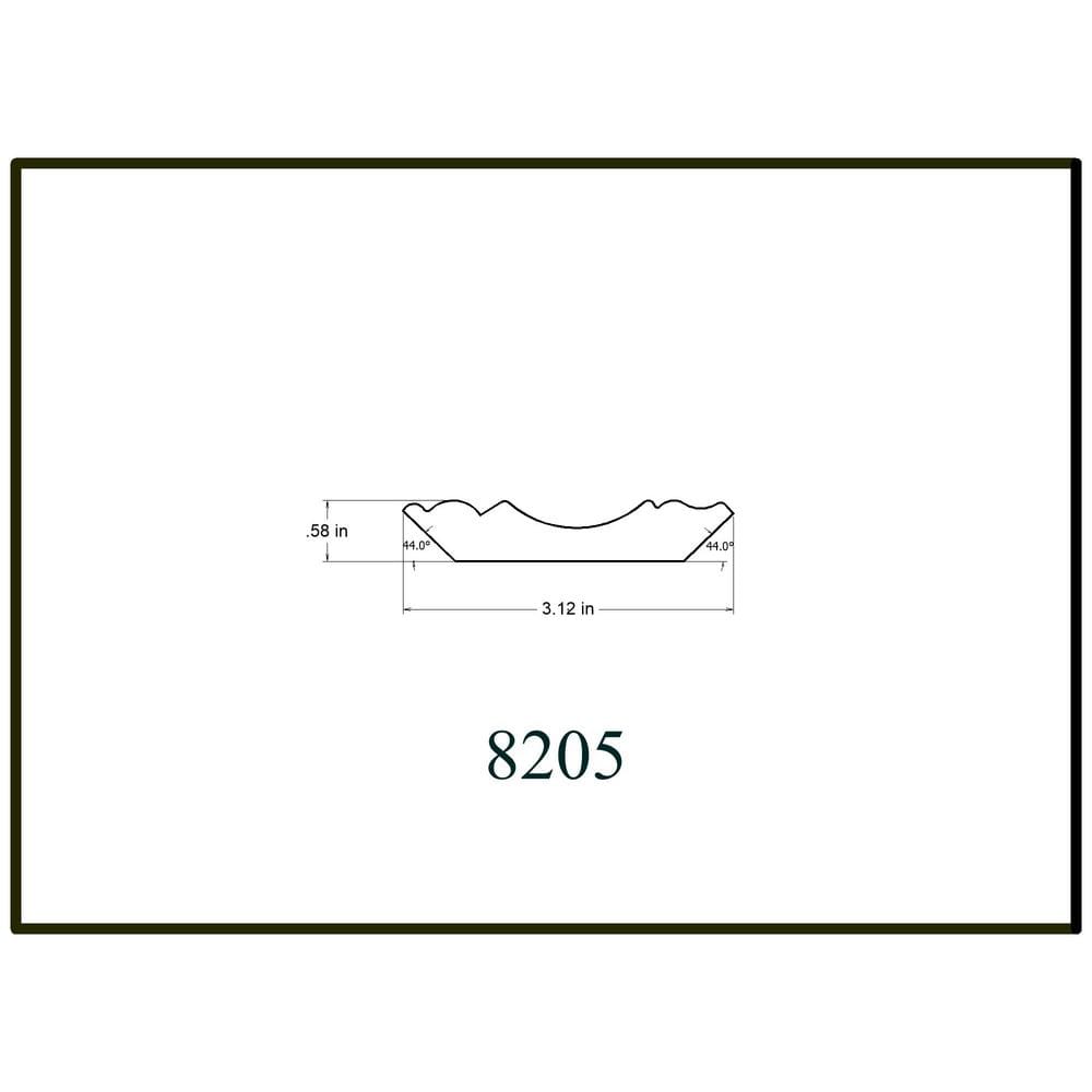 HOUSE OF FARA 5/8 in. x 3-1/8 in. x 8 ft. Primed White MDF Colonial Crown Molding