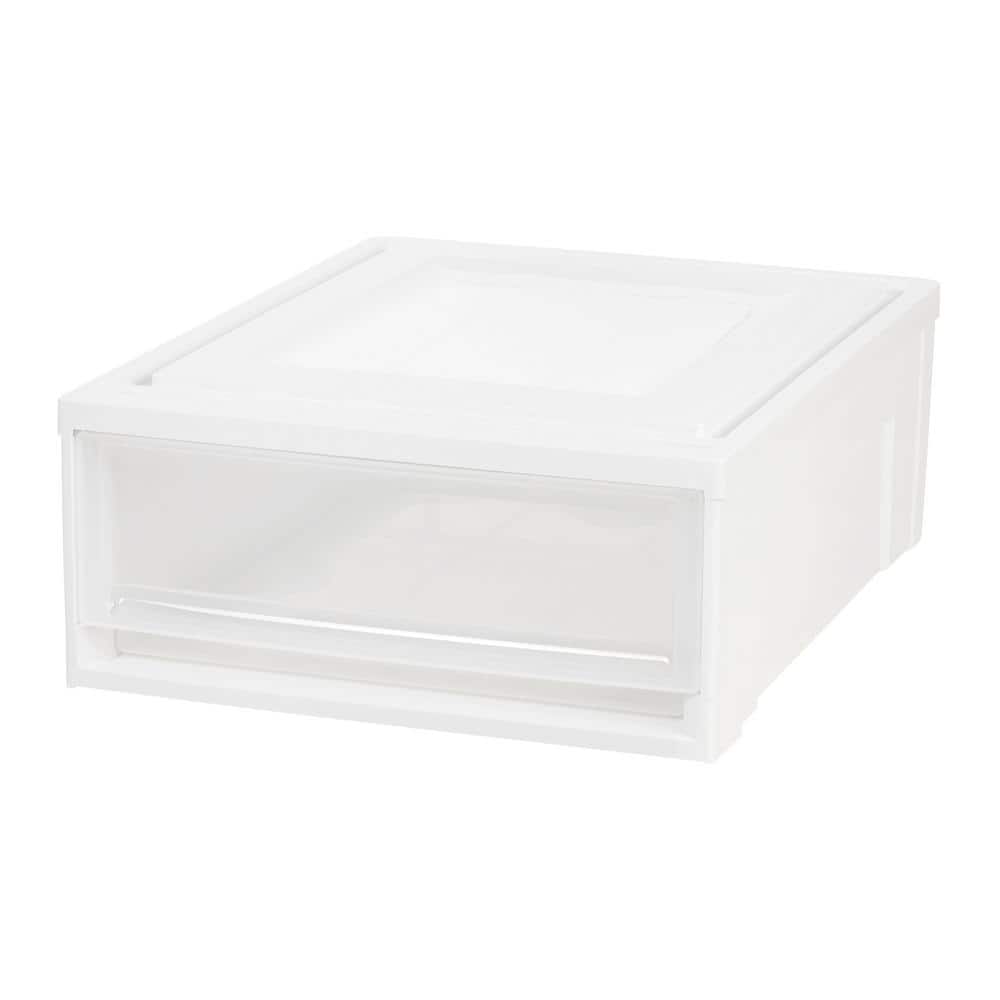 IRIS 15.75 in. x 7 in. White Shallow Plastic Drawer