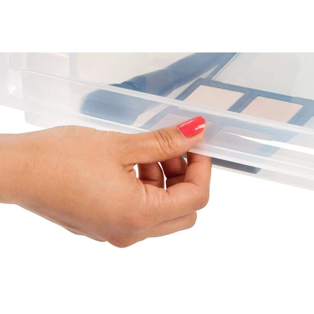 IRIS 15.75 in. x 7 in. White Shallow Plastic Drawer