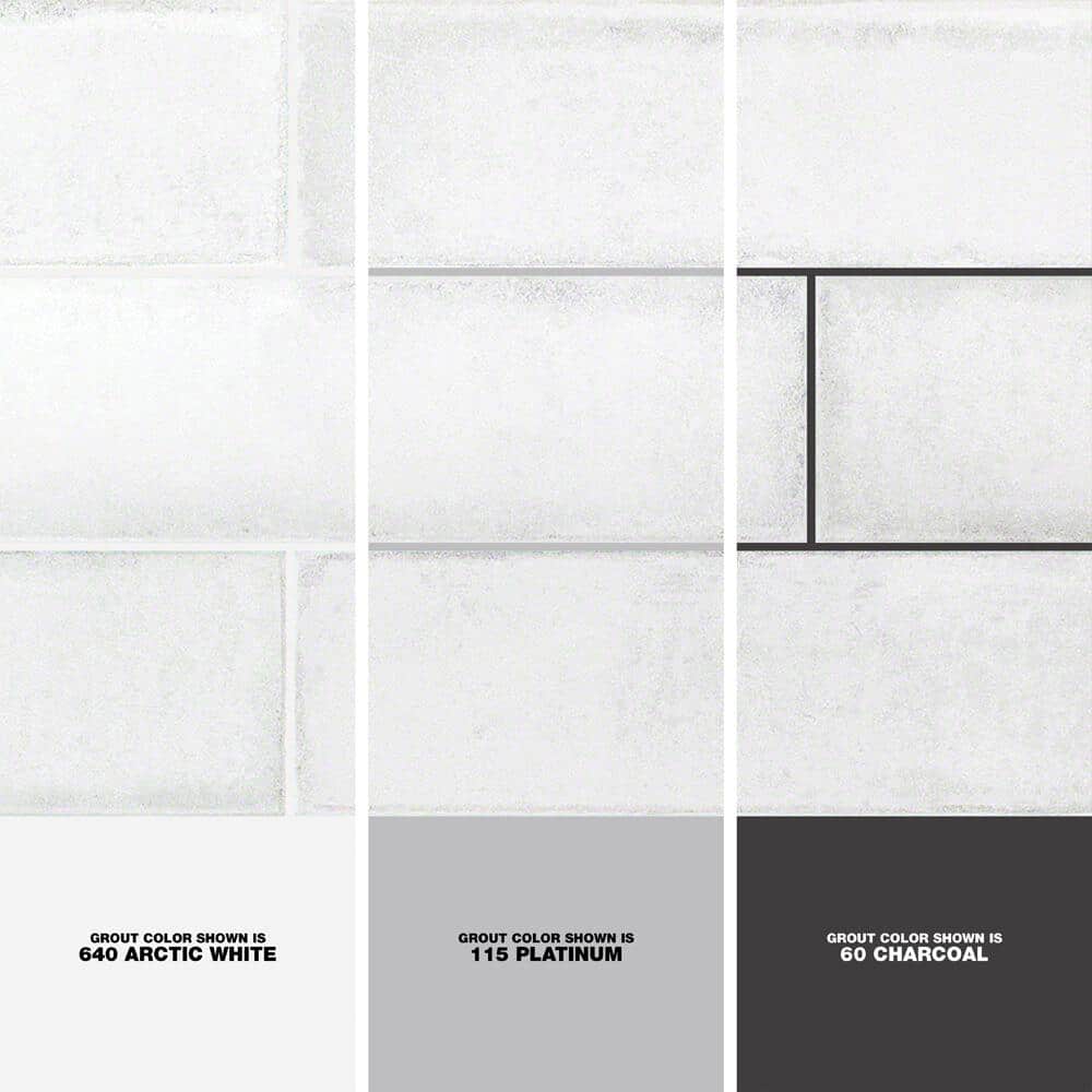 Ivy Hill Tile Moze White 3 in. x 12 in. 9 mm Ceramic Wall Tile, 22-Piece Case (5.38 sq. ft./Box)