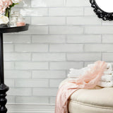 Ivy Hill Tile Moze White 3 in. x 12 in. 9 mm Ceramic Wall Tile (22-Piece) (5.38 sq. ft./Box)